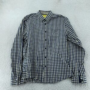 Descendant of Thieves Shirt‎ Mens Large Blue Gingham Button Down Long Sleeve